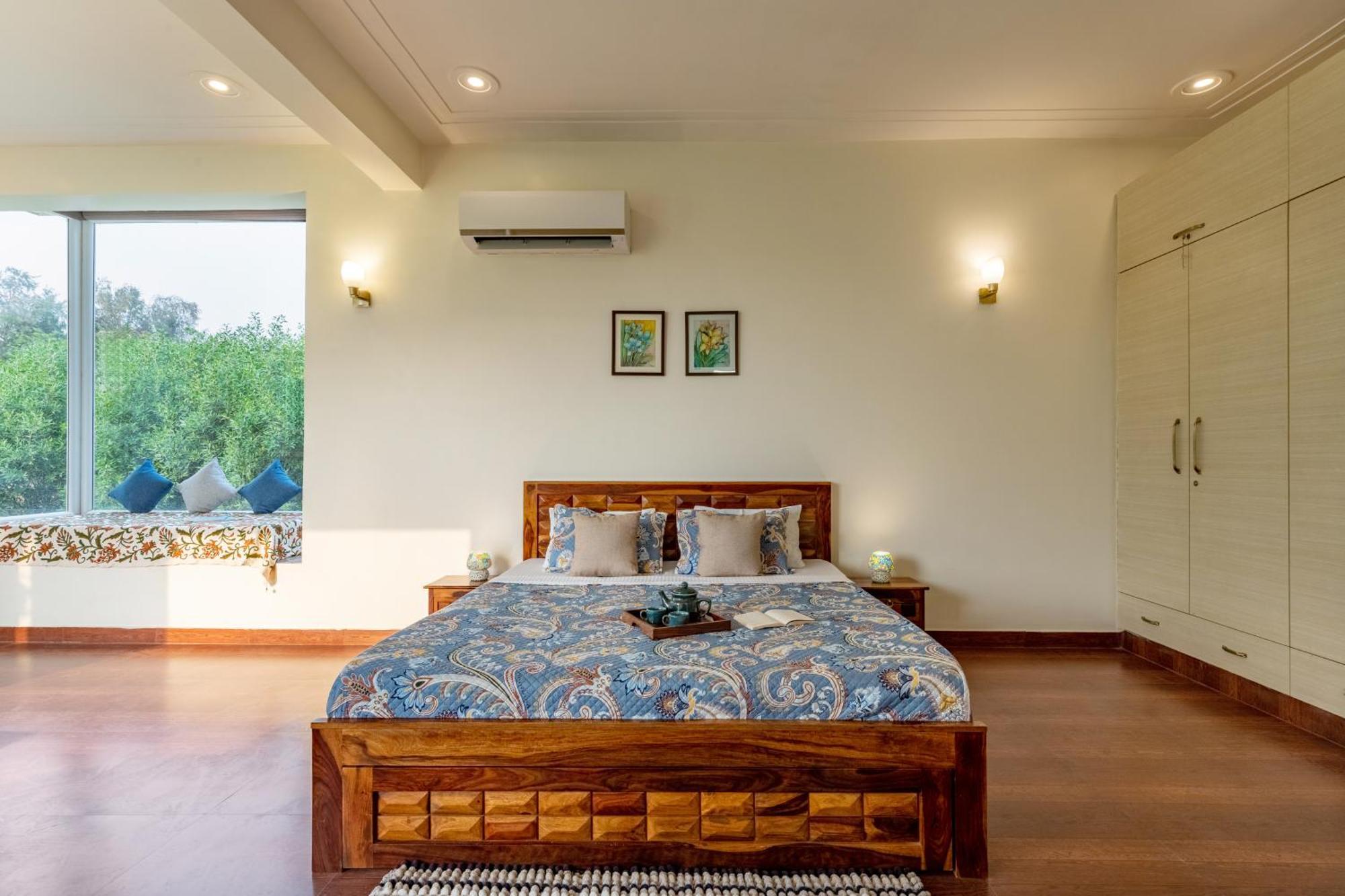Alaya Stays Raga 2Bhk Farmstay With An Entertainment Lounge Sohna Bagian luar foto