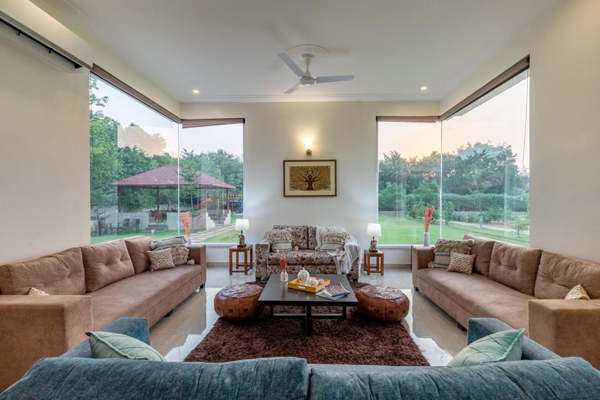 Alaya Stays Raga 2Bhk Farmstay With An Entertainment Lounge Sohna Bagian luar foto